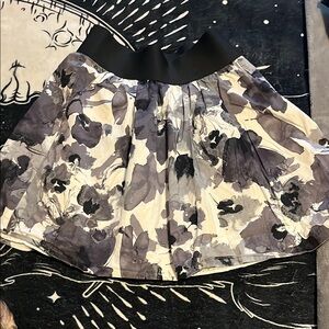 Floral Black and Gray Women's Skirt